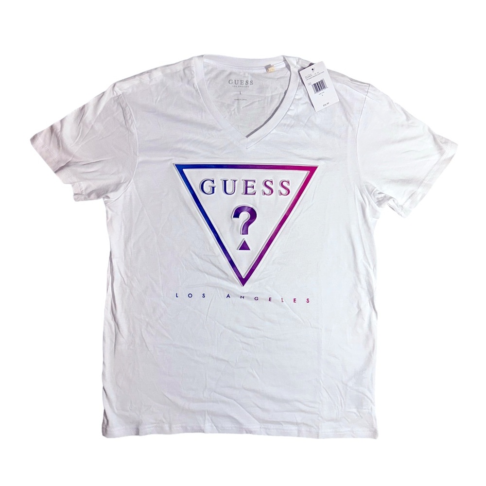GUESS Brand Men’s Large V-Neck Tee Shirt NWT